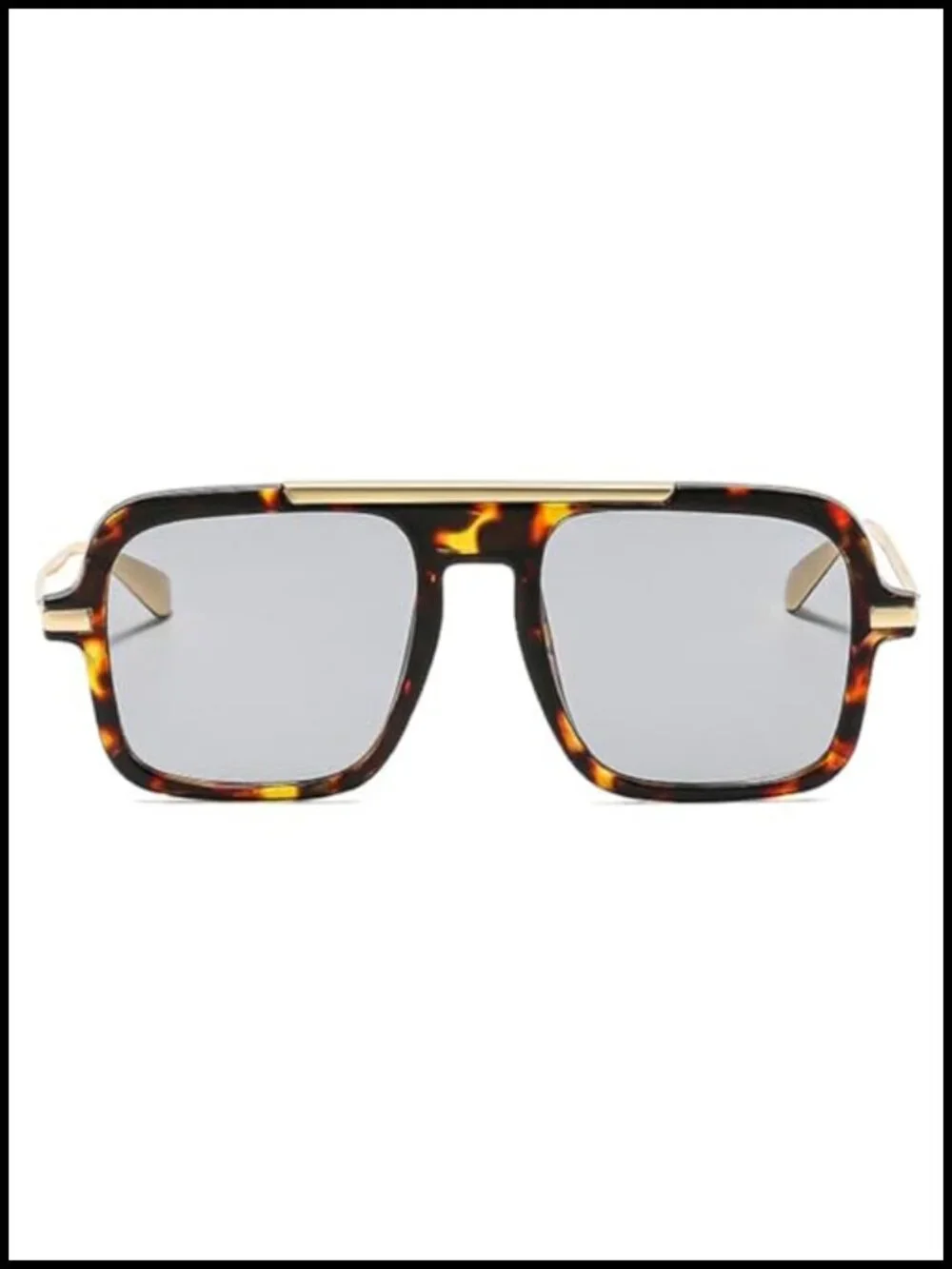 Vintage Oversized Pilot Square Sunglasses for Women Men Retro UV400